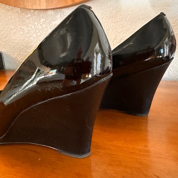 Cole Haan
Black Patent Leather
Wedge Pumps
Size 10.5 
Medium Width - Picture 3 of 5